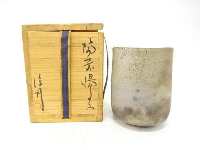 JAPANESE COLLECTIBLE / BIZEN WARE OF A TEACUP BY TOSHIYUKI NORIMATSU